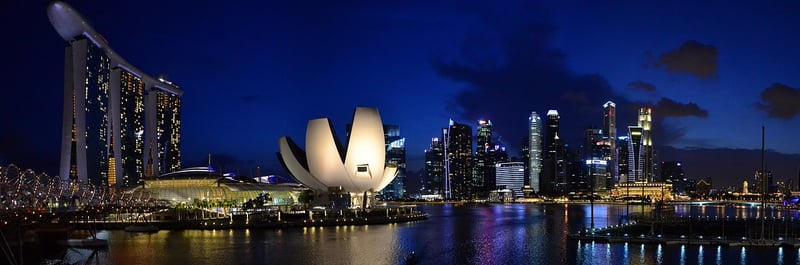 Futuristic city landscape